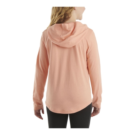 Carhartt Girls' Logo Long Sleeve Hooded T Shirt