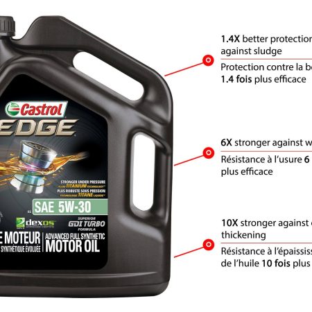 Castrol EDGE 5W30 Synthetic Engine/Motor Oil, 5-L