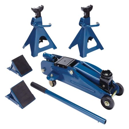 Certified Jack and Axle Stand Kit w/ Wheel Chocks, 2-Ton