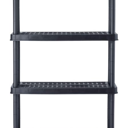 Certified Adjustable 4-Shelf Resin/ Plastic Storage Rack/ Shelving Unit, 36 x 14 x 54.5-in