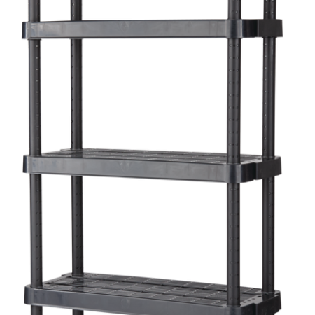 Certified Adjustable 5-Shelf Resin/ Plastic Storage Rack/ Shelving Unit, 36 x 14 x 72-in