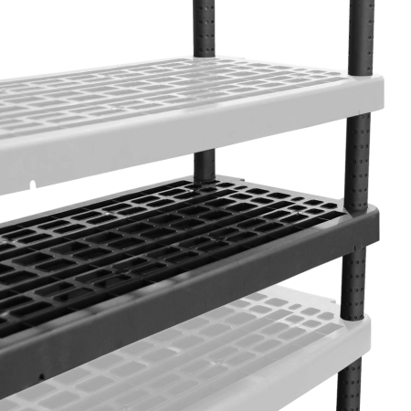 Certified Adjustable 5-Shelf Resin/ Plastic Storage Rack/ Shelving Unit, 36 x 18 x 72-in