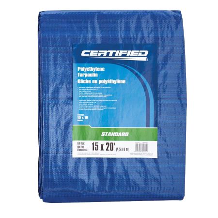 Certified Standard Duty Poly Tarp, Waterproof, 15-ft x 20-ft