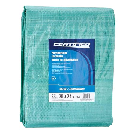 Certified Light Duty Poly Tarp, Waterproof, 20-ft x 28-ft