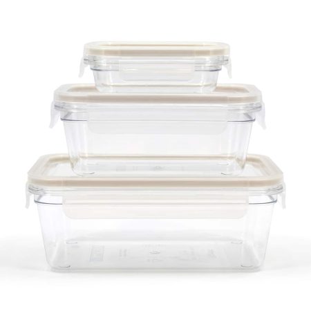 Clearlock Clear Food Storage Container Set with Tritan™ Base, Nestable, 6-pc