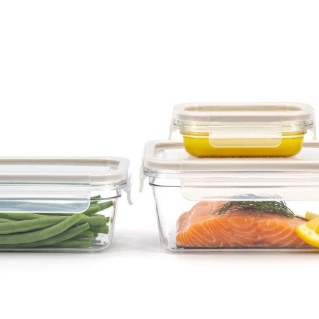 Clearlock Clear Food Storage Container Set with Tritan™ Base, Nestable, 6-pc