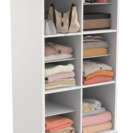 ClosetMaid Modular Adjustable Divided Storage Shelves/Unit, White