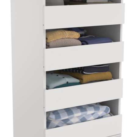 ClosetMaid Modular Stackable 4-Drawer Storage Unit, White