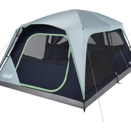 Coleman Skylodge 10-Person Camping Tent w/ Convertible Screened Room, Rain Fly & Carry Bag, Blue Nights