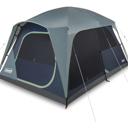 Coleman Skylodge 8-Person Camping Tent w/ Convertible Screened Room, Rain Fly & Carry Bag, Blue Nights