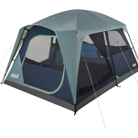 Coleman Skylodge 8-Person Camping Tent w/ Convertible Screened Room, Rain Fly & Carry Bag, Blue Nights