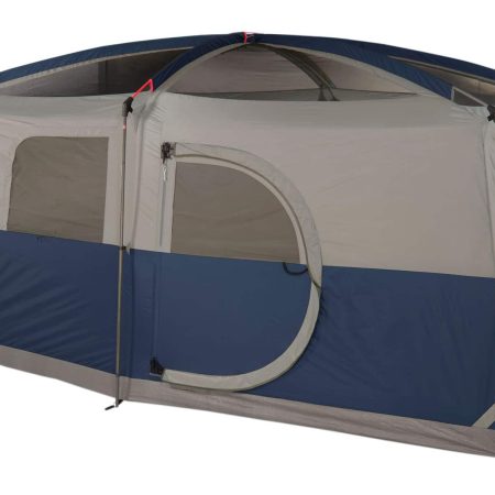 Coleman Hampton 3-Season, 9-Person, 2-Room Camping Cabin Tent w/ Room Divider, Rain Fly & Carry Bag, 14-ft x 10-ft