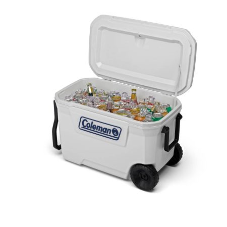 Coleman 316 Series 62-Quart Marine Wheeled Cooler, White, 58.6-L