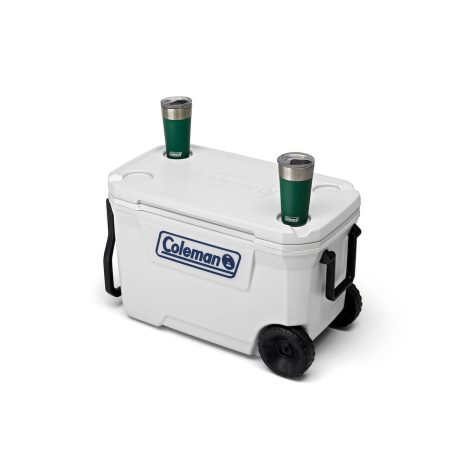 Coleman 316 Series 62-Quart Marine Wheeled Cooler, White, 58.6-L