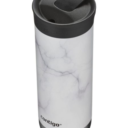 Contigo Huron Couture Insulated Stainless Steel Travel Mug, Leak-proof Lid, White Couture, 20-oz