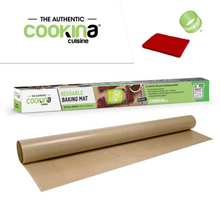 COOKINA Cuisine Reusable Fiberglass Baking Mat Non-Stick, 15-in x 23-in