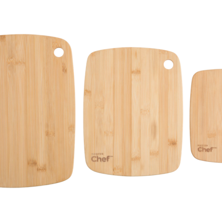 Master Chef Bamboo Cutting Board, Dishwasher Safe, Assorted Sizes, 3-pk