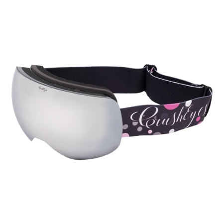 Crusheyes Montagne Women's Ski & Snowboard Goggles 2023 Black with Pink Lens