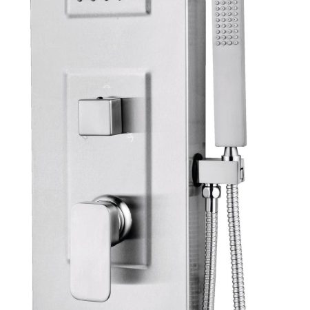 Danze 3-in-1 Stainless Steel Shower Panel System with Rain Shower, Body & Handheld Sprayer, Brushed Nickel