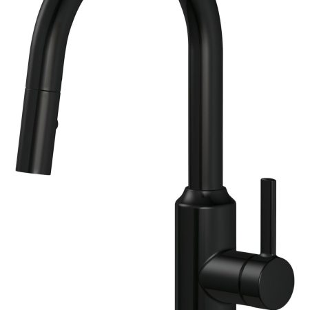 Danze Colby Single Handle Pull Down Kitchen Faucet, Matte Black