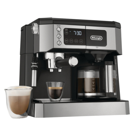 DeLonghi All-in-One Combination Programmable Digital Coffee & Espresso Maker w/ 10-cup Carafe, 15 Bar Pump