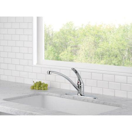 Delta Faucet Principals Single Handle Kitchen Faucet, Chrome