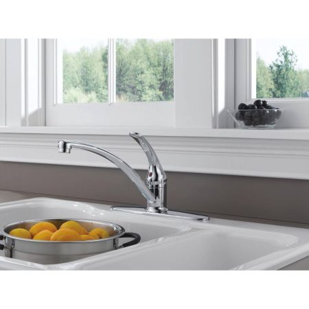 Delta Faucet Principals Single Handle Kitchen Faucet, Chrome