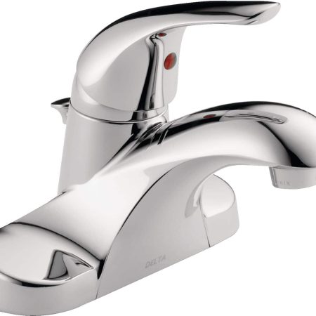 Delta Faucet Principals Single Handle Bathroom Sink Faucet, WaterSense® Certified, Chrome