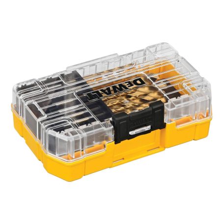 DEWALT DW1342 Speed Tip Titanium-Nitride Coated Drill Bit Set for Wood, Metal, Plastic, 21-pc