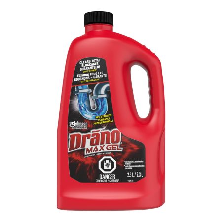 Drano Pro Strength Max Gel Drain Cleaner & Clog Remover, 2.3-L