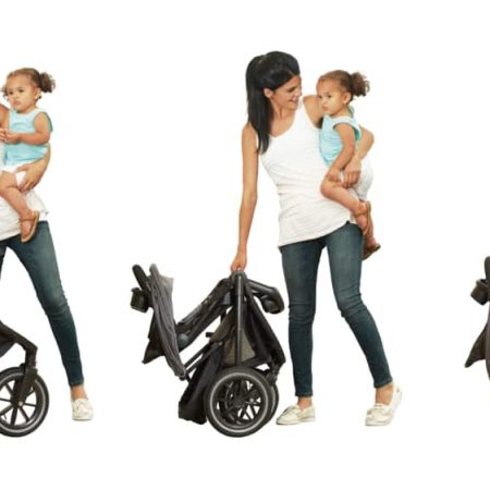 Evenflo Folio3 Lightweight All Terrain Jogger Travel System w/ Stroller, Black