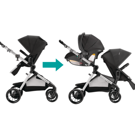 Evenflo Pivot Xpand Modular Compact Fold Travel System w/ Stroller & Car Seat