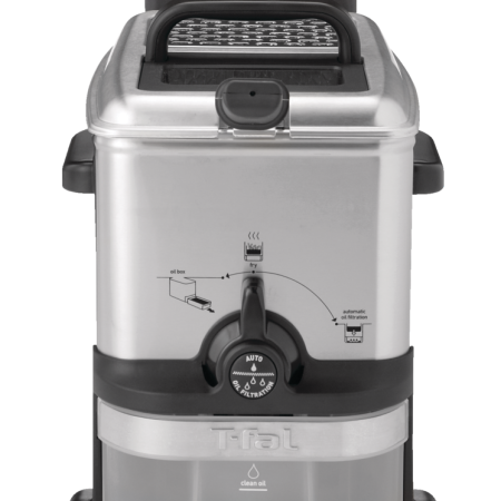 T-fal EZ Clean Pro Compact Deep Fryer w/ Oil Filter, Stainless Steel, 2L