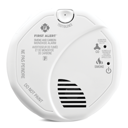 First Alert 120V Smoke and Carbon Monoxide (CO) Alarm With Battery Backup, Hardwired Photoelectric Alarm