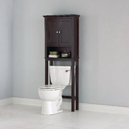 For Living Lakeville 2-Door Over-The-Toilet Spacesaver Bathroom Storage Cabinet, Espresso