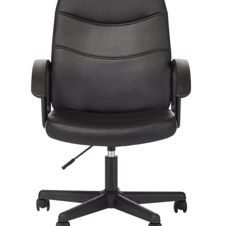 For Living Faux Leather Height Adjustable Executive Swivel Office/Desk Chair, Black