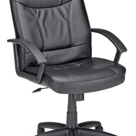 For Living PU Leather Height Adjustable Executive Swivel Office/Desk Chair, Black