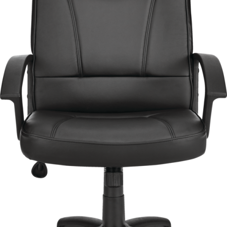 For Living PU Leather Height Adjustable Executive Swivel Office/Desk Chair, Black