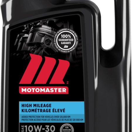 MotoMaster High Mileage 10W30 Conventional Engine/Motor Oil, 5-L