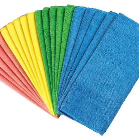 FRANK All-Purpose Machine Washable Microfibre Cloths, Assorted Colours, 20-pk