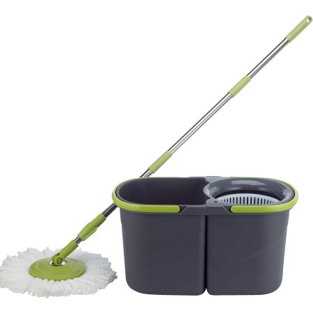 FRANK Reusable Microfibre Rotating Mop Bucket System with Extra Long Handle