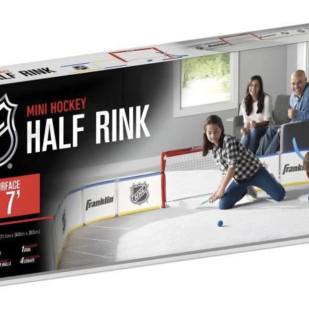 Franklin NHL Mini Hockey Half Rink Set with Net, Sticks, Balls & Boards