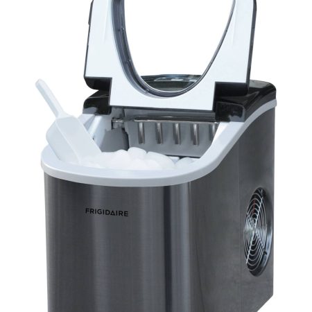 Frigidaire Stainless Steel Bullet Ice Maker, Black, 2.3-Qt, 26-lb/day