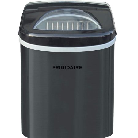 Frigidaire Stainless Steel Bullet Ice Maker, Black, 2.3-Qt, 26-lb/day