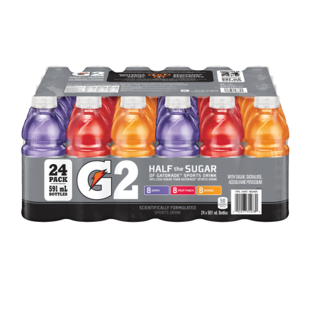 G2 Gatorade Perform Sports Drink Variety Pack, 24 x 591-ml