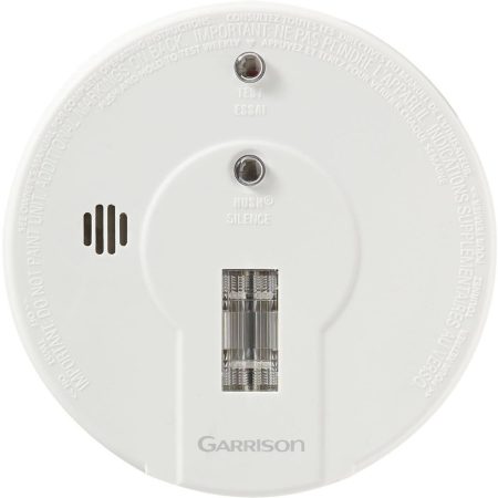 Garrison Smoke Alarm With Emergency Light and Hush Button, Batteries Included