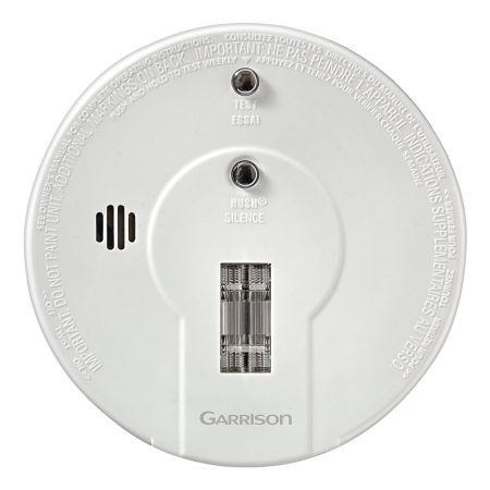 Garrison Smoke Alarm With Emergency Light and Hush Button, Batteries Included