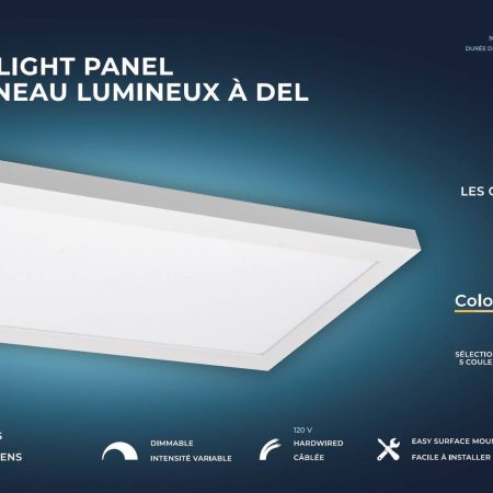 Globe LED Panel, 1-ft x 2-ft