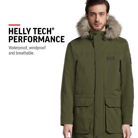 Helly Hansen Men's Reine Winter Parka/Jacket, Long, Insulated Synthetic, Hooded, Waterproof