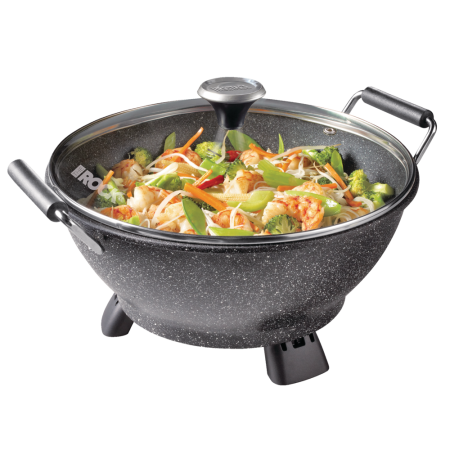 Heritage The Rock Non-Stick Electric Multi-Use Pot/Wok, Black, 4.8qt